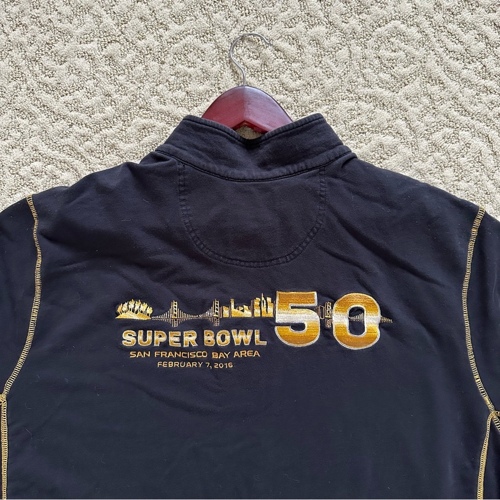 TOMMY BAHAMA Super Bowl 50 1/4 Zip Pullover Sweatshirt Mens 2XL San Francisco